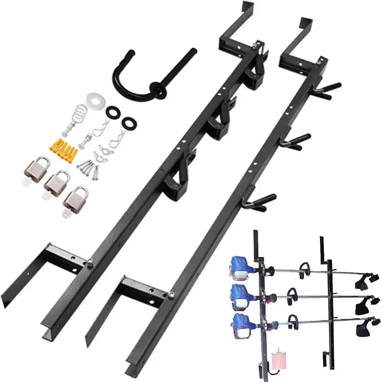 JH-Mech Simply Place Secure 2 Place Lockable Trimmer Landscape Trailer Rackランドスケープトレーラーに適合メタルトリマーラック