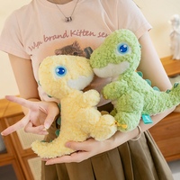 Boneka Dinosaurus Mata Besar Lucu, Mainan Plush Berbagai Ukuran, Boneka Tyrannosaurus Rex Lembut untuk Hadiah Ulang Tahun dan Liburan Anak