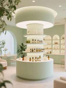 Estantes de Exhibición de Perfumes y Cosméticos de Lujo con LED |   Vitrinas Ecológicas Personalizadas, Diseño de Interiores para Salones de Belleza, Todo en Uno - Product Image 2
