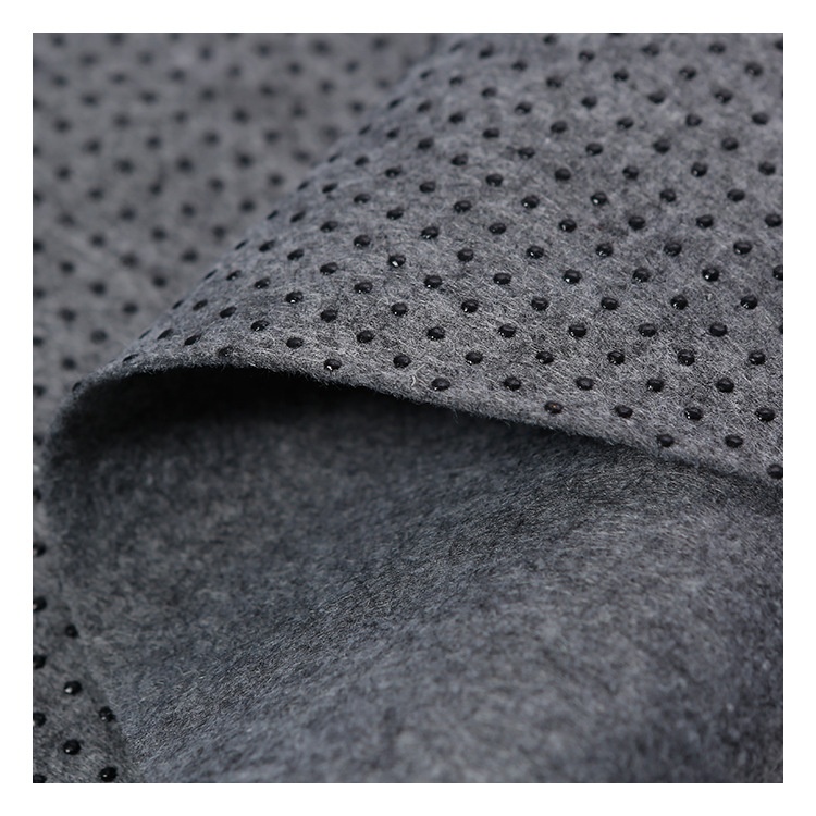 Top quality reinforced sustainable anti skid PVC coated dots Non woven polyester felt fabric