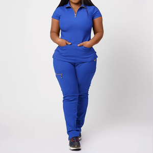 <span class=keywords><strong>SPA</strong></span> Zweiteiliges Frauen-Peeling Plus Size Medical Scrubs Benutzer definierte Pflege krankenhaus uniformen Mode-Peelings Uniformen-Sets Jogger-Sets - Product Image 2