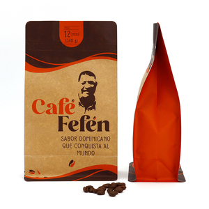 Sinh thái thân thiện tùy chỉnh Kraft Giấy túi cà phê với an Ninh Van cho cà phê đậu khoai tây chiên bao bì 100 cái đáy phẳng Pouch - Product Image 3