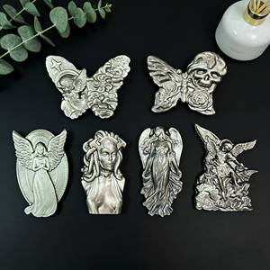 Figurines en Obsidienne Argenté<span class=keywords><strong>e</strong></span> Naturelle en Gros : Ange Gardien, Fé<span class=keywords><strong>e</strong></span>, Méduse et Jésus Sculptés pour la Décoration Intérieure et la Collection - Product Image 2