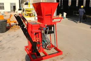 機械レンガHBY2-15連動移動式泥自動土壌低価格手動移動式粘土製造機