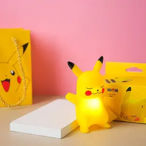 Üretici çağdaş sevimli aydınlatma tasarım karikatür gece lambası Poke Mon Led lamba lampara de pikachu