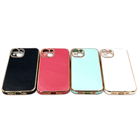 Nouvelle coque élégante en TPU souple pour Iphone 13, 14 Pro Max, cadre plaqué or brillant, étui de téléphone