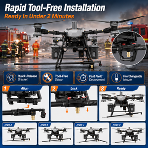 Lancia Spray d'Acqua Compatibile con Drone SQ100 FlyCart 100, Sistema Antincendio Aereo ad Alta Pressione <span class=keywords><strong>2</strong></span>.5MPa, Raggio Operativo Massimo 70m - Product Image 3