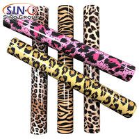Rouleau de vinyle thermocollant HTV Flex Polyflex, motif peau d'animal, film de transfert thermique pour textiles