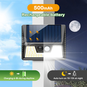 Bán buôn bán chạy nhất không thấm nước không dây 66led ngoài trời vườn năng lượng mặt trời cảm biến chuyển động an ninh tường ánh sáng - Product Image 2