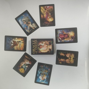 Diseño de logotipo personalizado del fabricante, cartas de <span class=keywords><strong>Tarot</strong></span> de tamaño completo, tarjeta de juego y guía, juego exquisito de papel personalizado ORACLE of VISIONS - Product Image 2