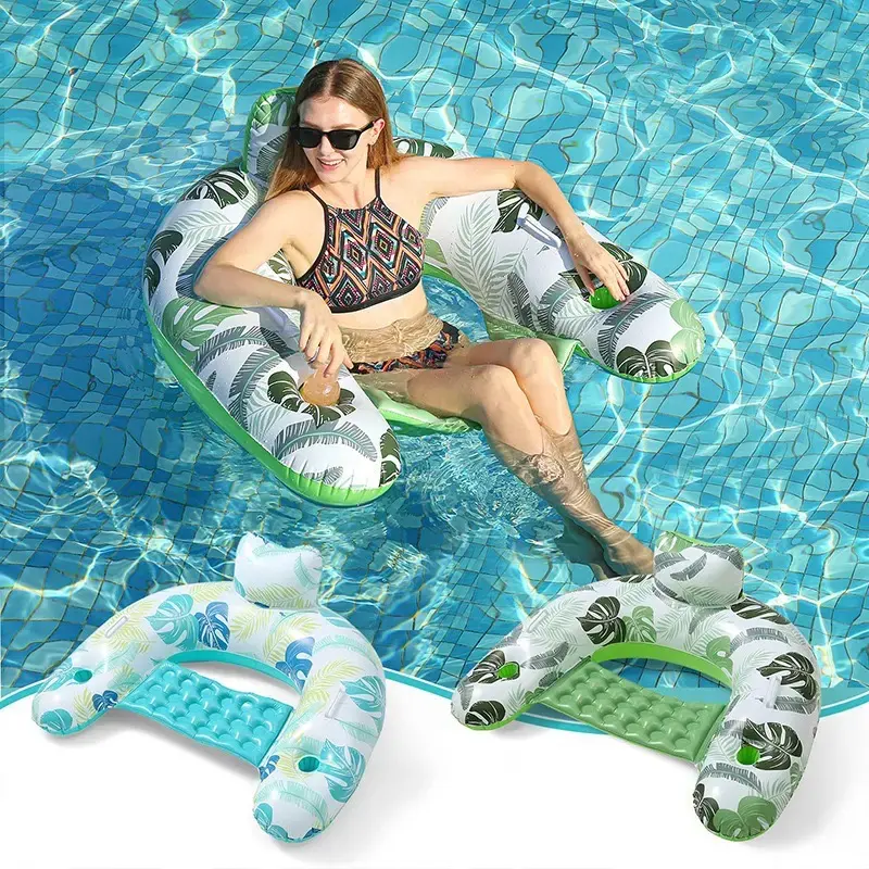 Оптовая продажа надувной бассейн поплавок игрушки с подстаканник для взрослых бассейн поплавки