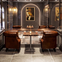 Table de café, mobilier de restaurant, canapé et banquette de style chinois moderne et luxueux pour café commercial