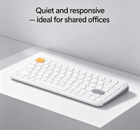 Keyboard 84-Tombol BT Dual Channel Scissor Rechargeable Keyboard Portable Scissor Foot Keys Keyboard Mini Nirkabel Baru