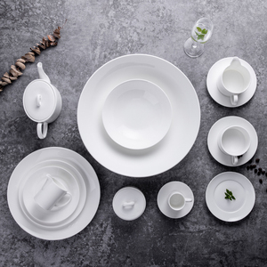 Plato y plato de <span class=keywords><strong>porcelana</strong></span> china de hueso blanco puro de tamaños personalizados de fábrica PITO, juego de vajilla, <span class=keywords><strong>platos</strong></span> de <span class=keywords><strong>porcelana</strong></span> de lujo - Product Image 2