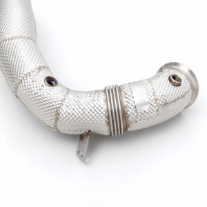 HE AUTO Factory Direct 304SS Catless Straight Downpipe avec bouclier thermique + échappement intermédiaire arrière pour BMW 1M E82 N54 Direct Fit - Product Image 5