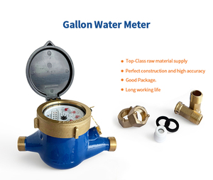 Compteur <span class=keywords><strong>d</strong></span>'<span class=keywords><strong>eau</strong></span> en laiton de 1/<span class=keywords><strong>2</strong></span> à <span class=keywords><strong>2</strong></span> pouces (US Gallon) ISO4064, multi-jets, cadran sec, IP68, filetage NPT BSP <span class=keywords><strong>pour</strong></span> facturation résidentielle - Product Image 1