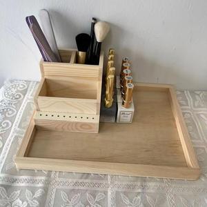 Organisateur de perceuse à ongles en bois de style japonais, boîte de rangement pour tampons de coton de bureau, boîte de rangement pour embouts de perceuse, porte-stylo - Product Image 4