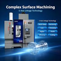 Centre d'usinage CNC à portique 5 axes LEYO U400, fraisage simultané BT40, table rotative à moteur DD, précision 0,005 mm, aluminium marin