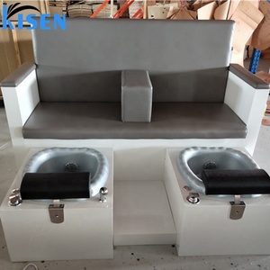 เก้าอี้นวดเท้าทำเล็บมือเล็บเท้าแบบสองที่นั่งสีดำ - Product Image 6