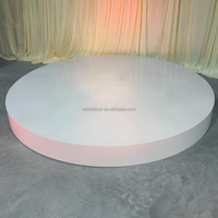 Cadre de scène rond personnalisé pour mariage, acrylique blanc, PVC, piste de danse pour la décoration d'événements de fête