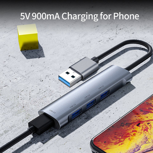 <span class=keywords><strong>Hub</strong></span> <span class=keywords><strong>USB</strong></span> VCOM 5 Gbps 4 en 1, adaptateur <span class=keywords><strong>USB</strong></span> 3.0 type A, gris, pour le <span class=keywords><strong>bureau</strong></span>, la maison, le studio, la transmission de données informatiques - Product Image 5