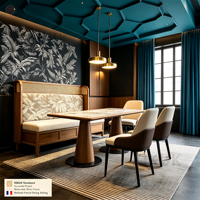 Meubles de restaurant commerciaux personnalisés, ensembles de tables et de chaises, canapés en cuir et chaises en rotin, pour les cafés et les restaurants