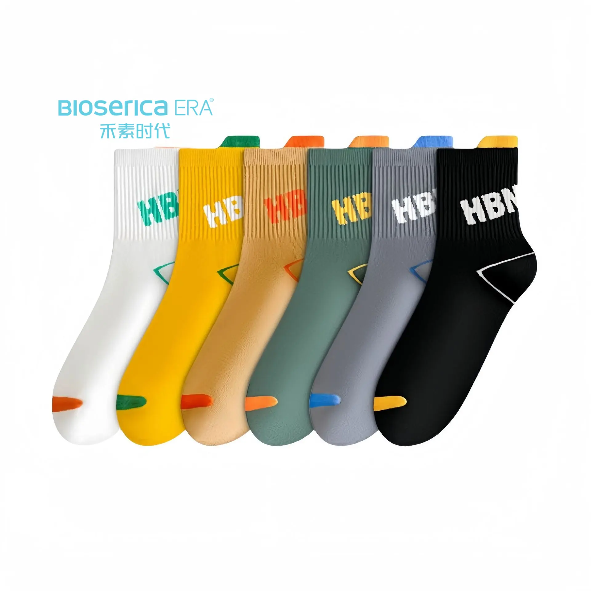 Bioserica Era Spring168 Aiguille Chaussettes pour hommes personnalisées Chaussettes d'équipage respirantes absorbant la sueur Chaussettes de haute qualité Casual