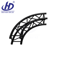 Structure de scène en aluminium personnalisable pour événements intérieurs/extérieurs, avec éclairage et truss de type spigot, formes variées et système de truss circulaire