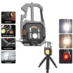 Grenz überschreiten der heißer Verkauf Mini COB Schlüssel bund Taschenlampe Typ C Wiederauf ladbare Outdoor Camping multifunktion ale Taschenlampe Arbeits licht