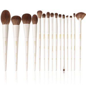 BEILI Set di 15 Pennelli Professionali per Trucco con Manico <span class=keywords><strong>Bianco</strong></span>, in Pelo Naturale per Viso e Occhi - Product Image 6