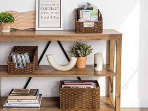 Cestas Decorativas Tipo <span class=keywords><strong>Moises</strong></span>, Decoración Boho Plana para el Hogar, Cestas de Jacinto de Agua, Frutas, Cestas de Fibra Marina, Sudáfrica, Cuerda de 2 mm - Product Image 3