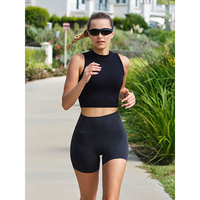 Débardeur de yoga côtelé sexy FH à bretelles spaghetti, soutien-gorge de sport rembourré, crop top de fitness pour la gym, débardeur de yoga, paiement à la livraison