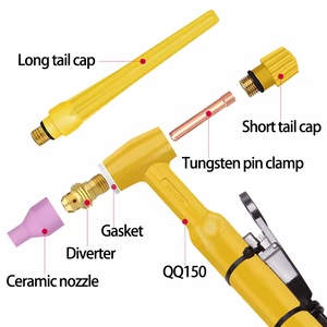 Khí làm mát bằng Argon hàn hồ quang Súng Tig Máy hàn ngọn đuốc <span class=keywords><strong>Qq</strong></span> 150 8 mét Tig ngọn đuốc - Product Image 4