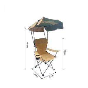 <span class=keywords><strong>Chaise</strong></span> <span class=keywords><strong>de</strong></span> camping pliable d'extérieur <span class=keywords><strong>avec</strong></span> <span class=keywords><strong>housse</strong></span> <span class=keywords><strong>de</strong></span> pluie, <span class=keywords><strong>accoudoirs</strong></span> et dossier en métal, auvent pare-soleil <span class=keywords><strong>pour</strong></span> pique-niques, pêche et barbecue - Product Image 6