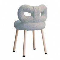 Fauteuil Lounge Nordique Moderne de Luxe en Tissu Fourrure pour Salon