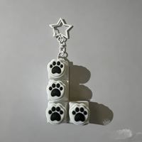 Porte-clés anti-stress en plastique Patte de chat, pendentif étudiant, clavier mécanique transfrontalier, ASMR Fidget Clicker