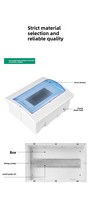 Boîte de distribution électrique industrielle portable transparente étanche série JOHNN SHPN 9 voies 450V 220A 20 prises