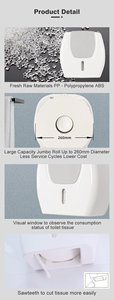Wisekleen, toallero de papel duradero, soporte para rollo de papel de cocina, dispensador de rollo <span class=keywords><strong>Maxi</strong></span>, dispensador de rollo de papel Jumbo - Product Image 4