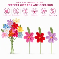 BH Bunga Tulip Buatan Warna Macaron Dekorasi Rumah Ornamen Rajutan Benang Wol Buatan Tangan Modern Hari Valentine Paskah
