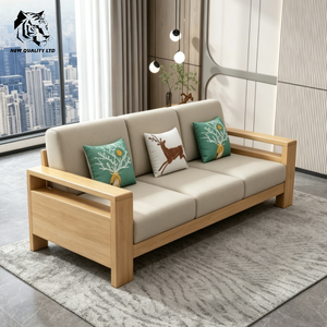 china supplier cheap price custom logo huge stock eco-friendly fabric sofa new design living room furniture wood sectional sofa - Product Image 4