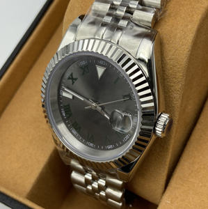 Nuevo Reloj Mecánico Deportivo con Esfera Romana, Diseño Verde Radiante, Correa de Acero Multifunción, Reloj de Negocios para Hombre, Moda NH35 - Product Image 2