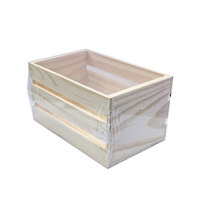 Caisse de rangement réutilisable en bois de pin poli moderne pour fruits, légumes et décoration intérieure – Vente en gros