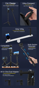 Nuevo Trípode Extensible 2 en 1 de Bolsillo para Selfies y Cámara de Acción, Compatible con GoPro, <span class=keywords><strong>DJI</strong></span> <span class=keywords><strong>OSMO</strong></span> y Smartphones, 2026 - Product Image 5
