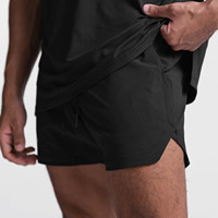 Shorts de sport à taille élastique en tricot monocouche, séchage rapide, couleur unie, cinq points, pour la course, le fitness, les sports et les tenues décontractées