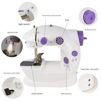 Máquina de Coser Portátil, Mini Máquina de Coser Eléctrica Doméstica para Uso en el Hogar, Máquina de Coser de Escritorio, Multifuncional