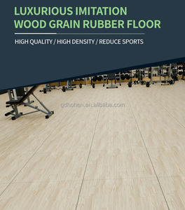 แผ่นยางพีวีซีลายไม้สำหรับยิมแผ่นยางดูดซับแรงกระแทกสำหรับฟิตเนส - Product Image 5