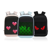 Mochila con Pantalla LED a Todo Color de 64*64 Píxeles, Impermeable, para Publicidad, Control por Aplicación, Bolsa LED, Mochilas Escolares