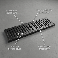 Grille de canalisation en fonte ductile personnalisée Shengri, haute résistance D400, avec surface antidérapante pour parking
