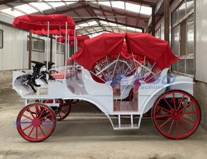Carruaje de Paseo Eléctrico Silencioso de Alta Calidad con Ruedas de Goma Sólida, Estilo Cenicienta, para Bodas y Eventos - Product Image 6