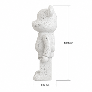 Moderna Figura Decorativa de Oso de Travertino Tallada a Máquina, Color Beige, para Exhibición en Interiores del Hogar - Product Image 1